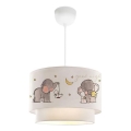 Lustre enfant CANDY 1xE27/40W/230V blanc/gris