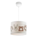 Lustre enfant CANDY 1xE27/40W/230V blanc/marron