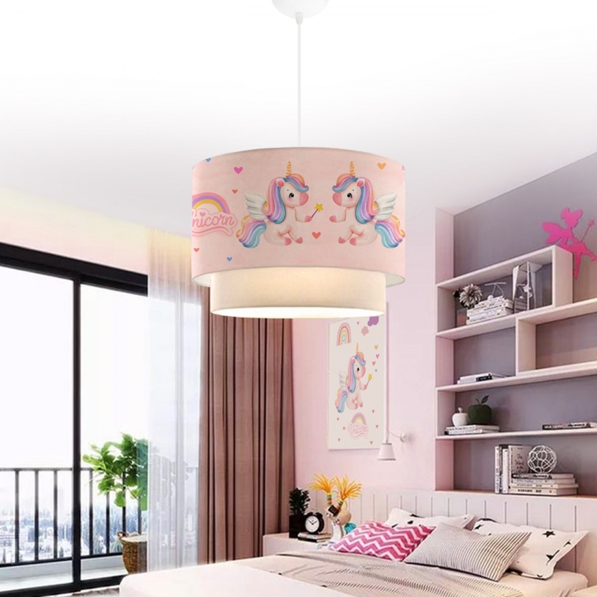 Lustre enfant CANDY 1xE27/40W/230V rose