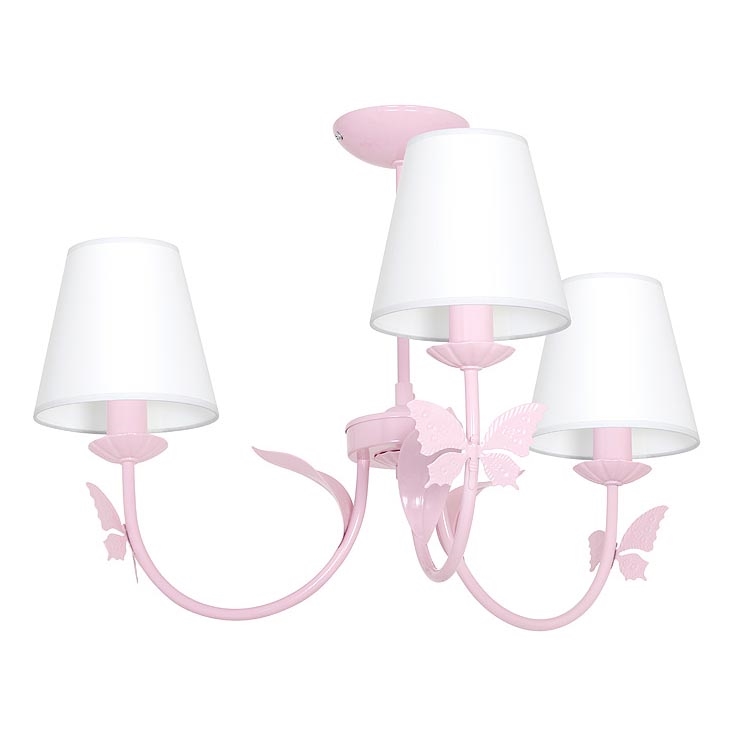 Lustre enfant PAPILLON 3xE14/60W rose