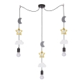 Lustre enfant TRIO 3xE27/20W/230V gris/jaune/blanc