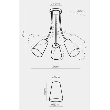 Lustre enfant WIRE KIDS 3xE27/15W/230V