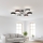 Lustre fixé au plafond MAGA 6xE14/10W/230V noir/marron/gris