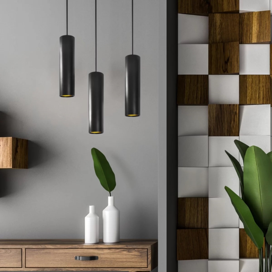 Lustre LATI 3xGU10/8W/230V noir