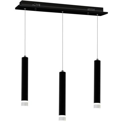 Lustre LED avec fil CARBON 3xLED/15W/230V