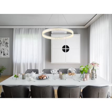 Suspension LED dimmable sur câble ALIANZ LED/60W/230V 3000–6000K Ø 80 cm + télécommande