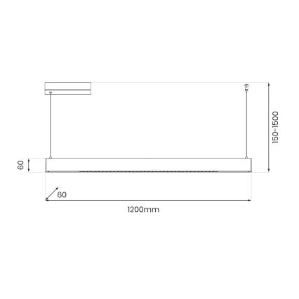 Lustre LED LINEA sur câble, 36 W, 230 V, 3000/4000/5700 K, IRC 90, noir