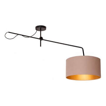 Lustre LED réglable à montage apparent VENICE 1xE27/60W/230V beige/doré