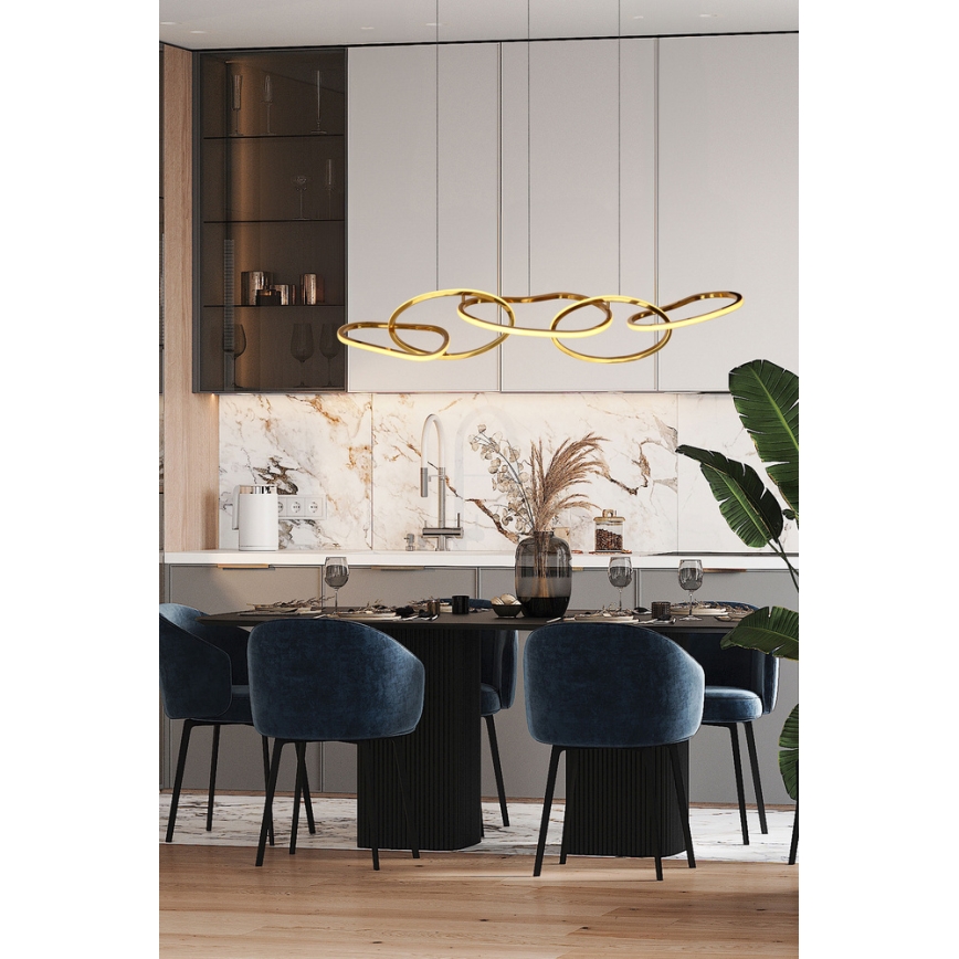 Lustre LED sur câble ANNELI LED/45W/230V 125 cm doré