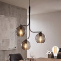 Lustre LED sur câble CESAR 3xE27/15W/230V noir/gris fumé