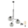 Lustre LED sur câble CESAR 3xE27/15W/230V noir/gris fumé