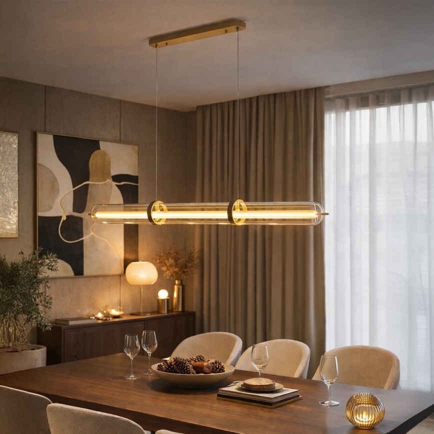 Lustre LED sur câble ELIANA LED/34W/230V doré