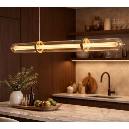Lustre LED sur câble ELIANA LED/34W/230V doré