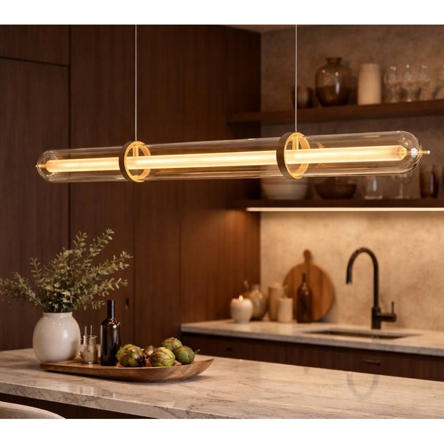 Lustre LED sur câble ELIANA LED/34W/230V doré