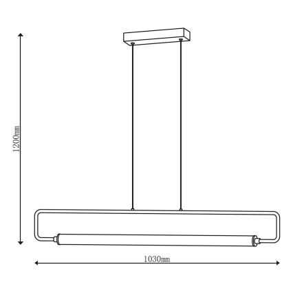 Lustre LED sur câble FELICJA LED/30W/230V 4000K noir