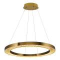 Lustre LED sur câble JESI, 90 W, 230 V, 3000 K, Ø 100 cm, bronze