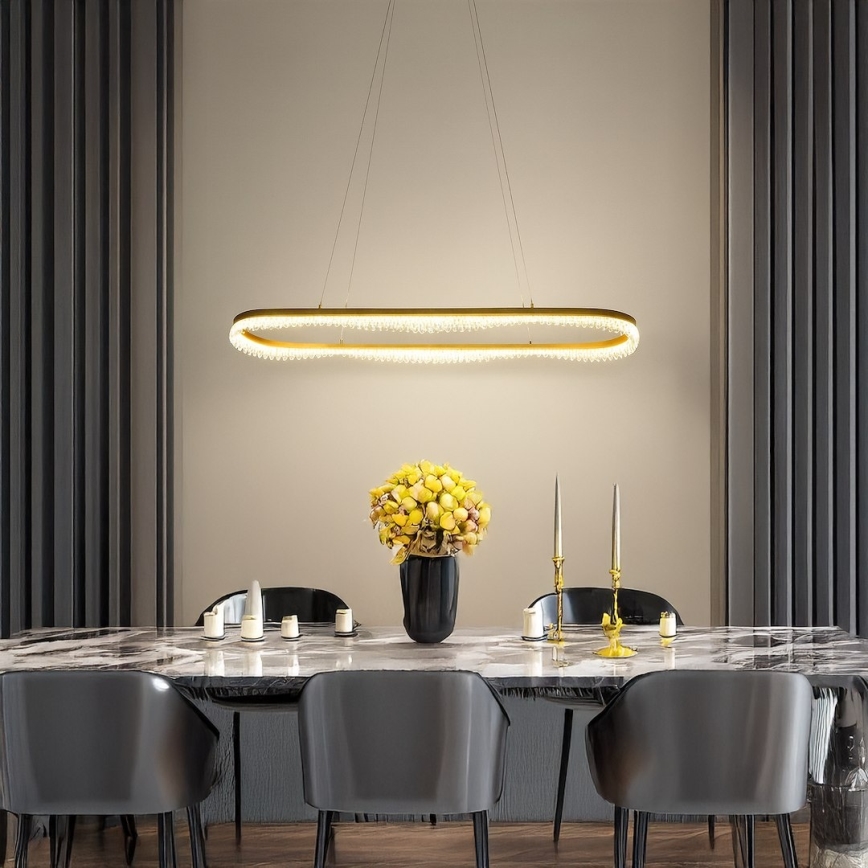 Lustre LED sur câble LED/45W/230V doré