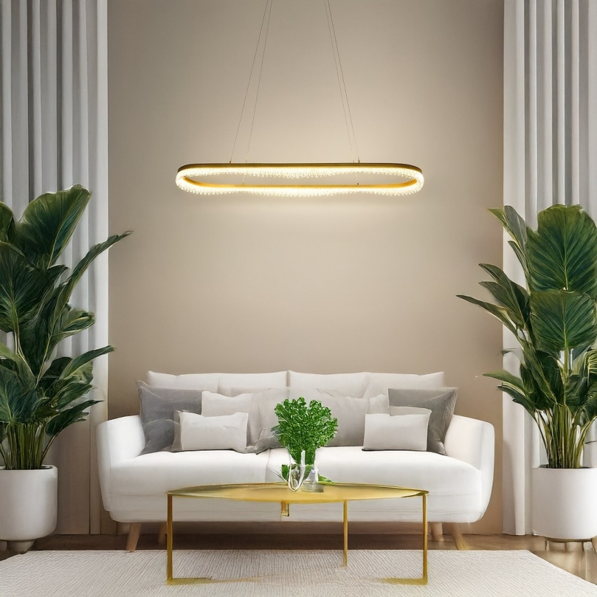 Lustre LED sur câble LED/45W/230V doré