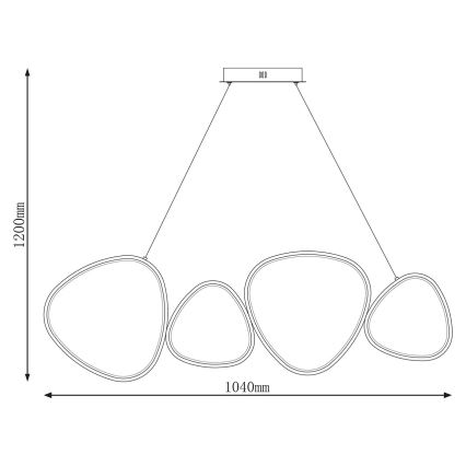 Lustre LED sur câble PETRA LED/48W/230V 4000K noir