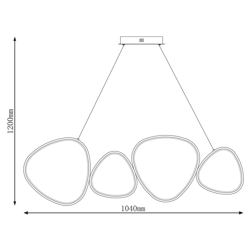 Lustre LED sur câble PETRA LED/48W/230V 4000K noir