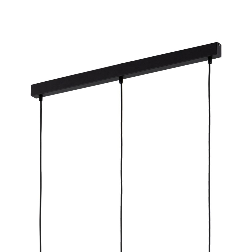 Lustre LED sur câble SEBO 3xE27/15W/230V noir/beige fumé