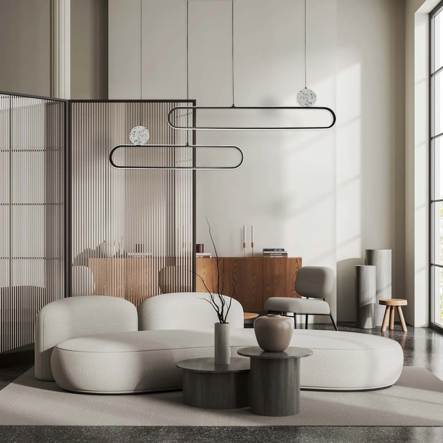 Lustre LED suspendu sur câble FLORENTYNA LED/48W/230V 4000K noir/blanc