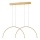 Lustre LED suspendu sur câble MEGAN LED/39W/230V, doré