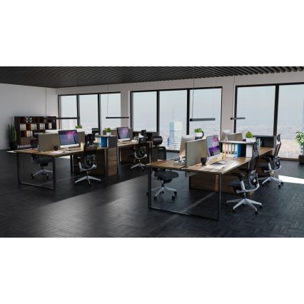 Lustre LED suspendu sur câble / plafonnier LED / 44W/230V 6000K 120 cm noir