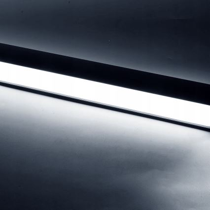 Lustre LED suspendu sur câble / plafonnier LED / 44W/230V 6000K 120 cm noir
