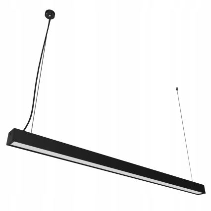 Lustre LED suspendu sur câble / plafonnier LED / 44W/230V 6000K 120 cm noir
