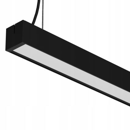 Lustre LED suspendu sur câble / plafonnier LED / 44W/230V 6000K 120 cm noir