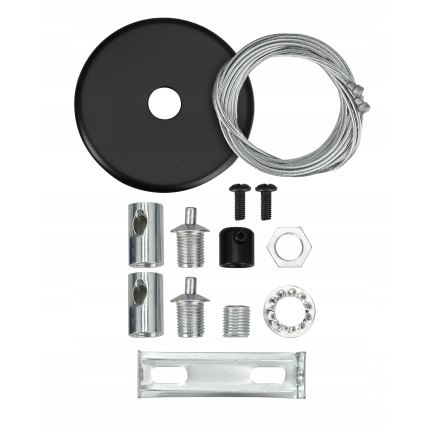 Lustre LED suspendu sur câble / plafonnier LED / 44W/230V 6000K 120 cm noir