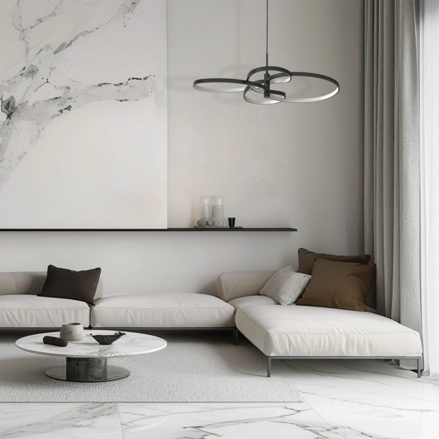 Lustre LED suspendu sur câble RIBBON LED/37W/230V 4000K noir