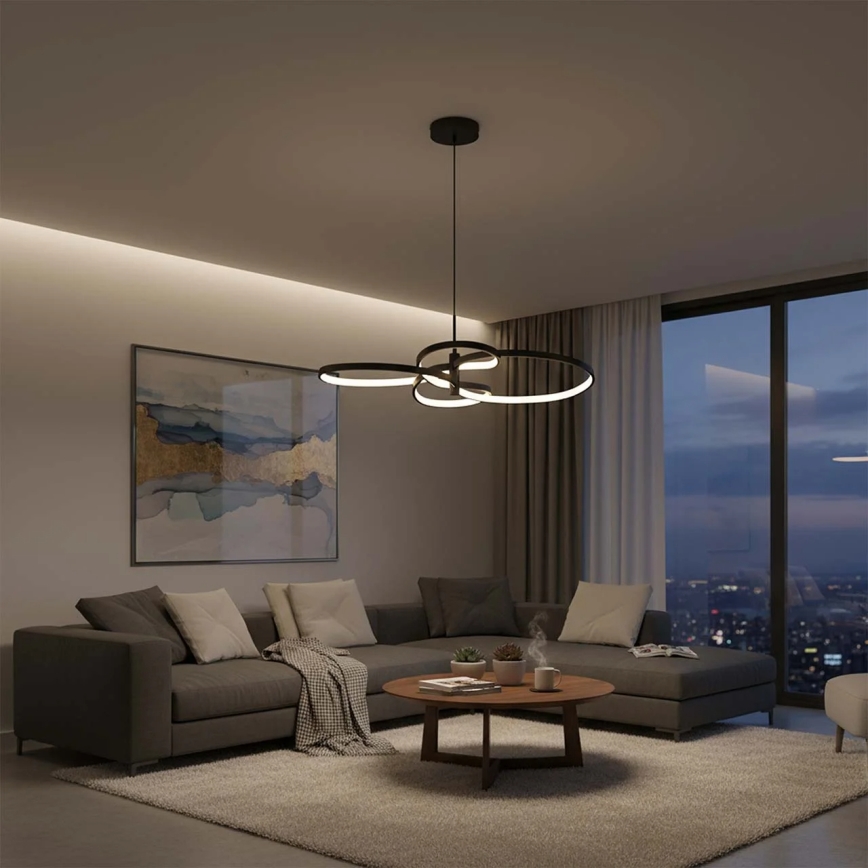 Lustre LED suspendu sur câble RIBBON LED/37W/230V 4000K noir