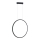 Lustre LED suspendu sur câble SATURNO LED/28W/230V Ø 50 cm IP44 noir