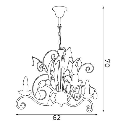 Lustre LUCE 3xE14/60W/230V