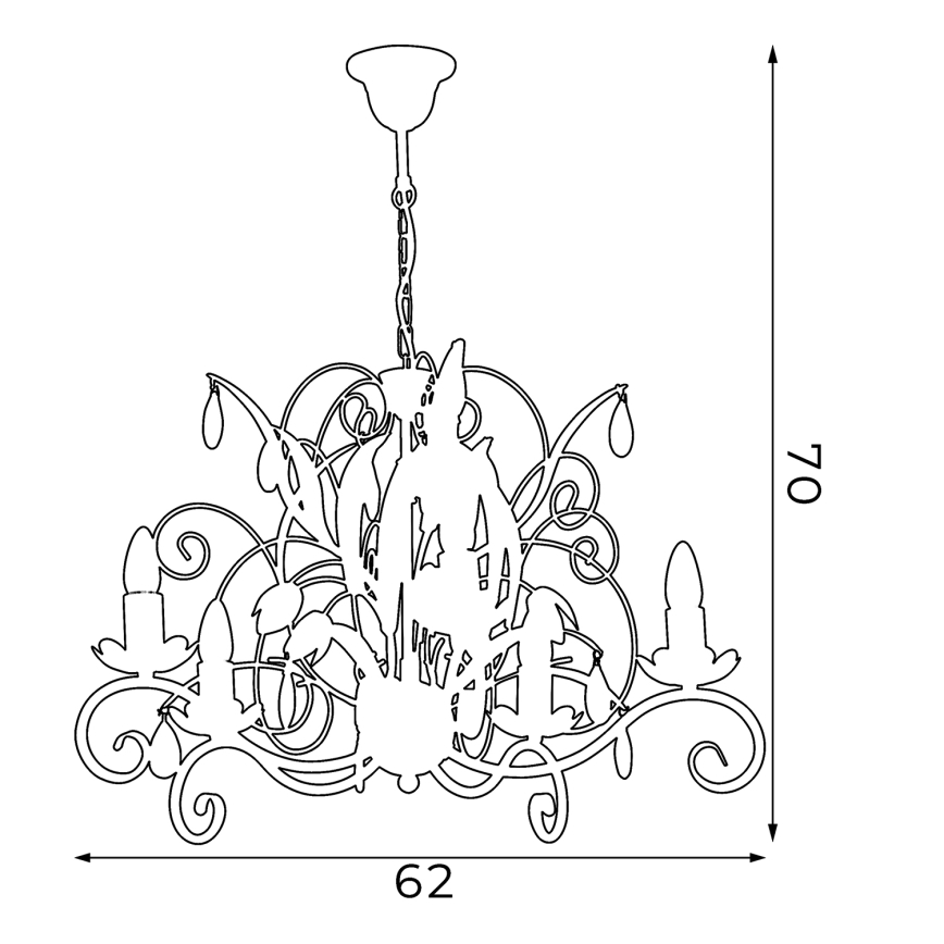 Lustre LUCE 5xE14/60W/230V