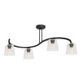 Lustre LUCEA 4xE27/15W/230V noir/transparent