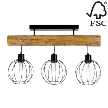 Lustre monté en surface BERIS 3xE27/25W/230V pin - certifié FSC