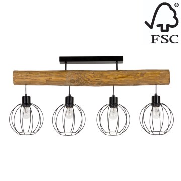 Lustre monté en surface BERIS 4xE27/25W/230V pin - certifié FSC