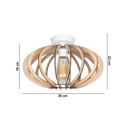 Lustre monté en surface EARTH 1xE27/60W/230V blanc/beige