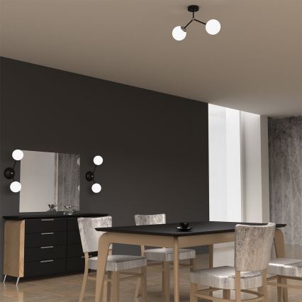 Lustre monté en surface JOY 2xE14/40W/230V noir/chrome brillant
