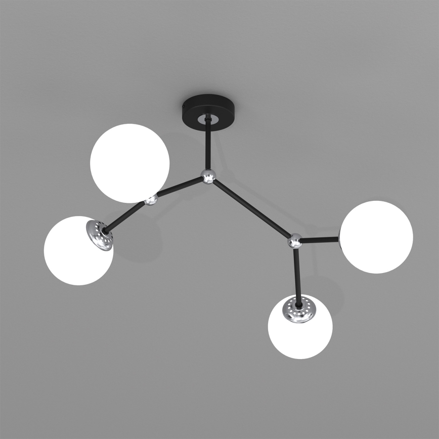 Lustre monté en surface JOY 4xE14/40W/230V noir/chrome brillant