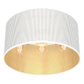 Lustre monté en surface LOFT SHADE 3xE27/60W/230V blanc/doré