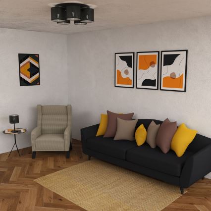 Lustre monté en surface LOFT SHADE 5xE27/60W/230V noir