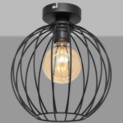 Lustre monté en surface MERCURE 1xE27/15W/230V d. 24 cm noir