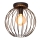 Lustre monté en surface MERCURE 1xE27/15W/230V d. 30 cm noir