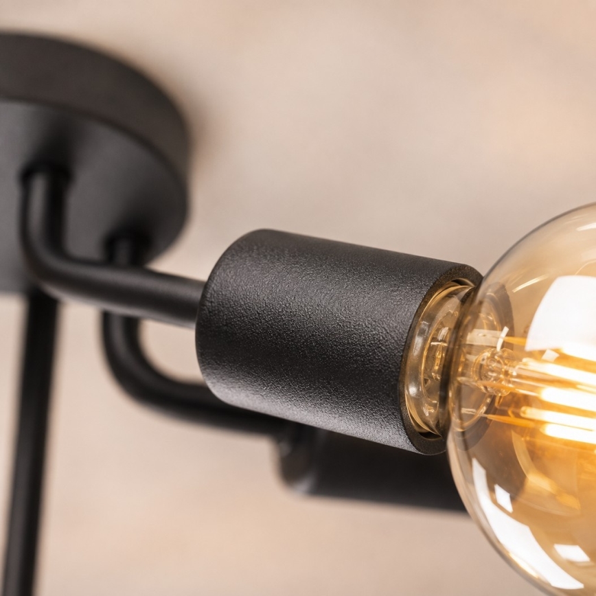 Lustre monté en surface NIXO 5xE27/60W/230V noir