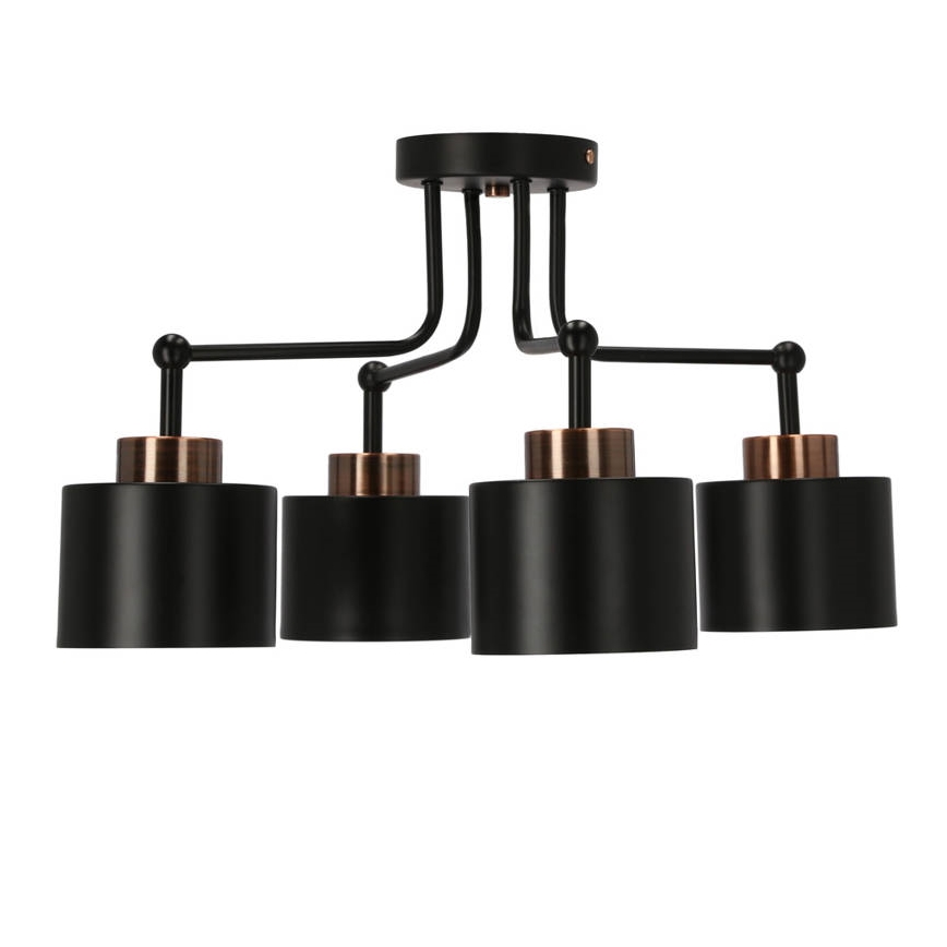 Lustre monté en surface OLENA 4xE27/60W/230V noir