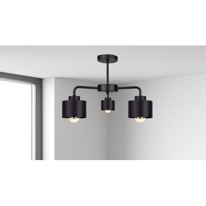 Lustre monté en surface SIMPLY BLACK 3xE27/60W/230V